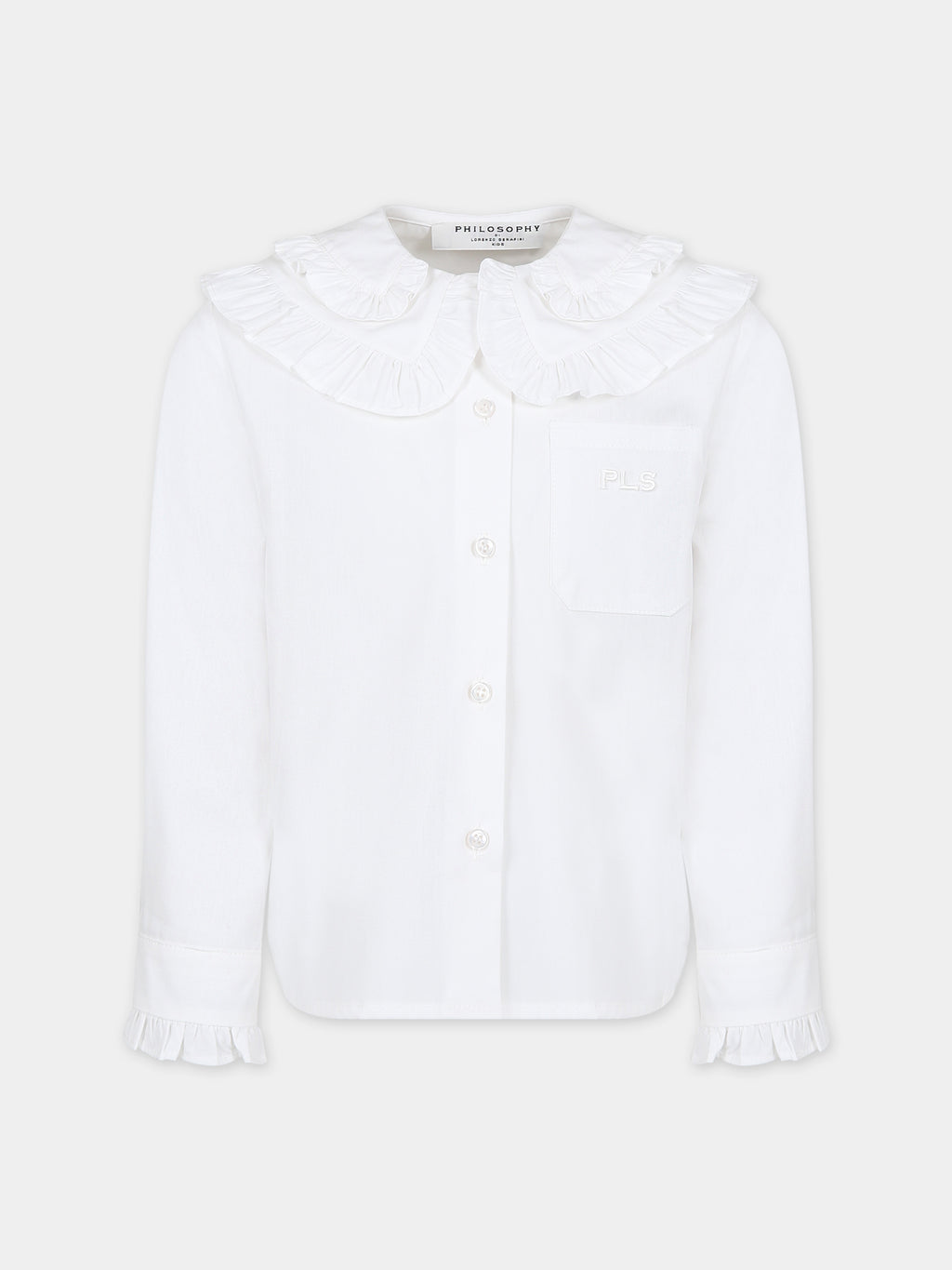 Chemise blanche pour fille avec logo